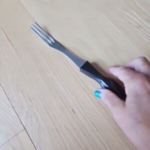 Cutco 1726 JE Turning Fork 3‎ Tine Meat Fork Composite Brown Handle USA Made